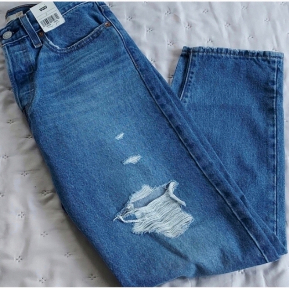 Levi's Wedgie Icon High Rise Athens Asleep Jeans  sz 27 - Picture 7 of 14